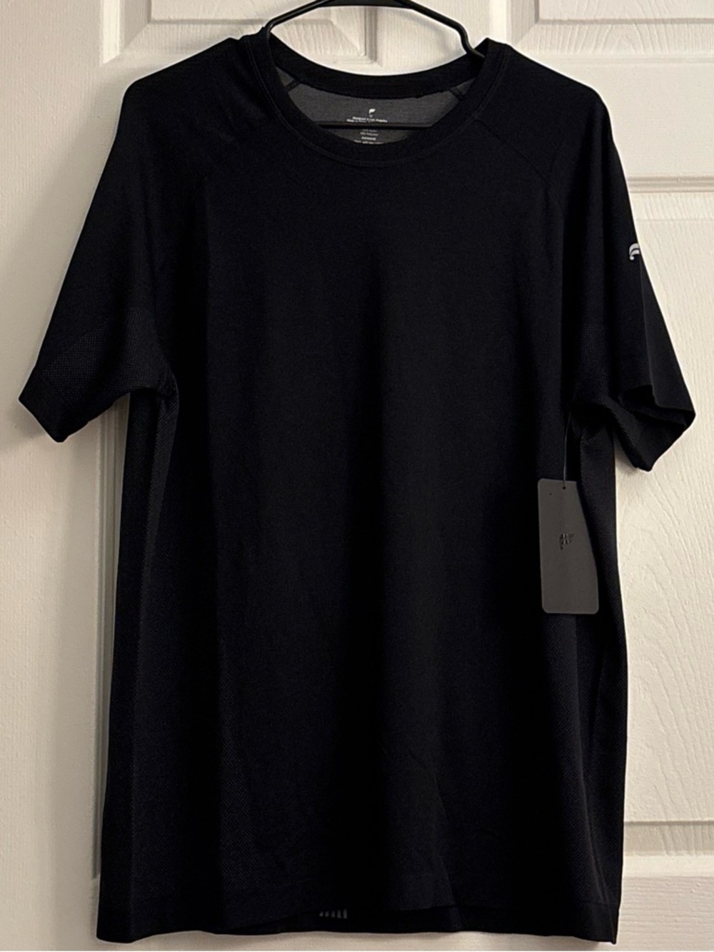 NWT Fabletics Men's XL “The Training Day Tee” Short Sleeve Black T-Shirt